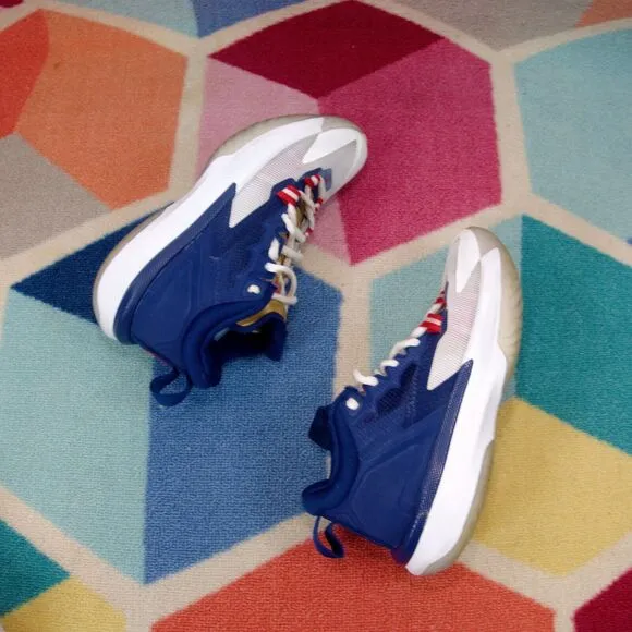 Jordan Zion 1 Youth USA Sneakers Blue Red White Lace Up DA3131-401 Size 4.5Y