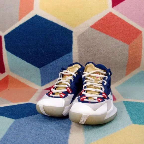 Jordan Zion 1 Youth USA Sneakers Blue Red White Lace Up DA3131-401 Size 4.5Y