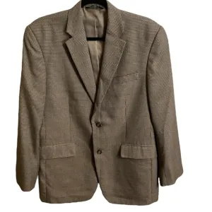 Joseph &amp; Feiss Blazer 39R Brown Houndstooth 2 Button 1 Vent Sport Coat Jacket