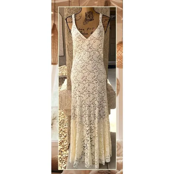 JOYFOLIE CARMEL SLIP DRESS IN TURTLEDOVE Size M