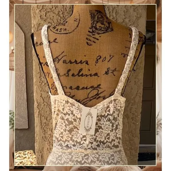 JOYFOLIE CARMEL SLIP DRESS IN TURTLEDOVE Size M