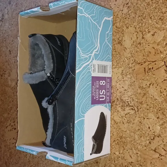 JSport By Jambu Women's Elenor Black Faux Suede Side Zip Shoes Size 8 NEW