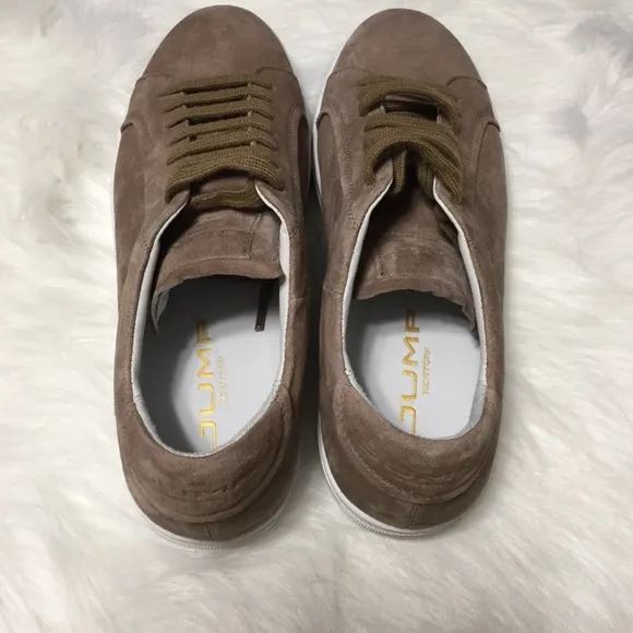 JUMP New York sz 8 Sneakers Leather Bloke Low Laces in Mushroom Tan NWT