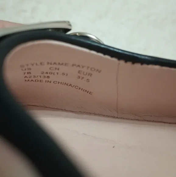 Kate Spade Black Flat shoes Leather  Size 7 Women's
