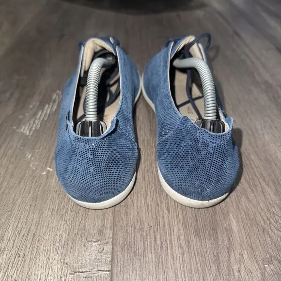 KATIE SUN BLUEI LMSP60 WOMEN'S SHOES US 8 UK 5.5 LEATHER SNEAKERS BY MEPHISTO