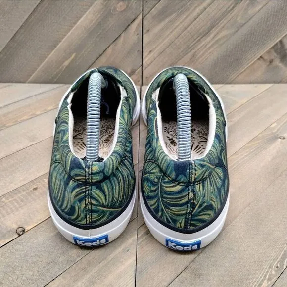 Keds‎ Anchor Rifle Paper Co Palms Slip On Casual Sneakers Womens Size 9.5 Green