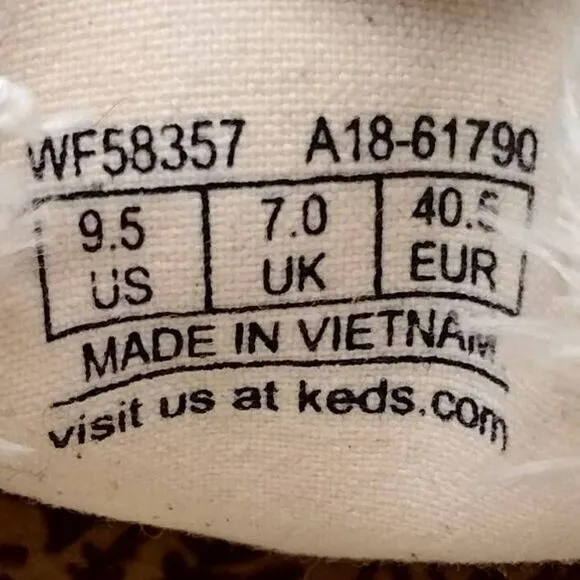 Keds‎ Anchor Rifle Paper Co Palms Slip On Casual Sneakers Womens Size 9.5 Green