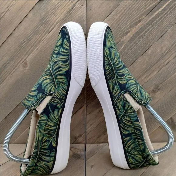 Keds‎ Anchor Rifle Paper Co Palms Slip On Casual Sneakers Womens Size 9.5 Green