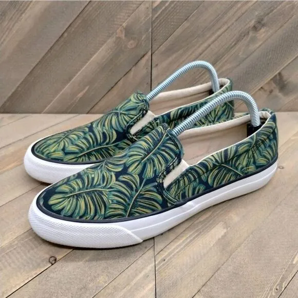 Keds‎ Anchor Rifle Paper Co Palms Slip On Casual Sneakers Womens Size 9.5 Green