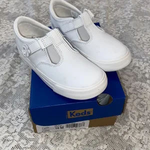 KEDS DAPHNE MARY JANE WHITE LEATHER T-STRAP SNEAKER DRESS SHOES 10M MEMORY FOAM