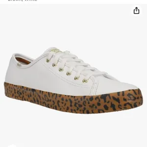 Keds Womens Kickstart Foxing Leopard Sneakers Shoes Casual - Brown, White