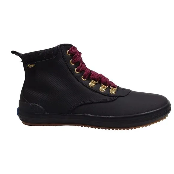 Keds Women's Water-Resistant Canvas Scout II Black Boots Size 7.5W