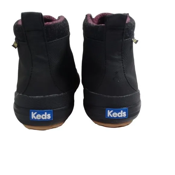 Keds Women's Water-Resistant Canvas Scout II Black Boots Size 7.5W