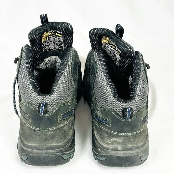 KEEN 1014997 Men’s US Sz 11.5 Braddock Mid Soft Toe Black Blue Hiking Boot Shoes