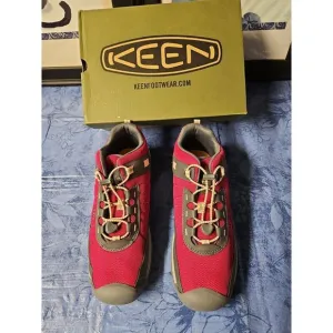 KEEN Big Kid's‎ Targhee Sport Vented Hiking Shoe, Pink Peacock/Peach Pearl, 7 BK