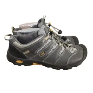 Keen Koven 1011908 Hiking Boots Men's US 6 Gray Leather Steel Toe Lace-Up Shoes