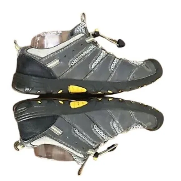 Keen Koven 1011908 Hiking Boots Men's US 6 Gray Leather Steel Toe Lace-Up Shoes