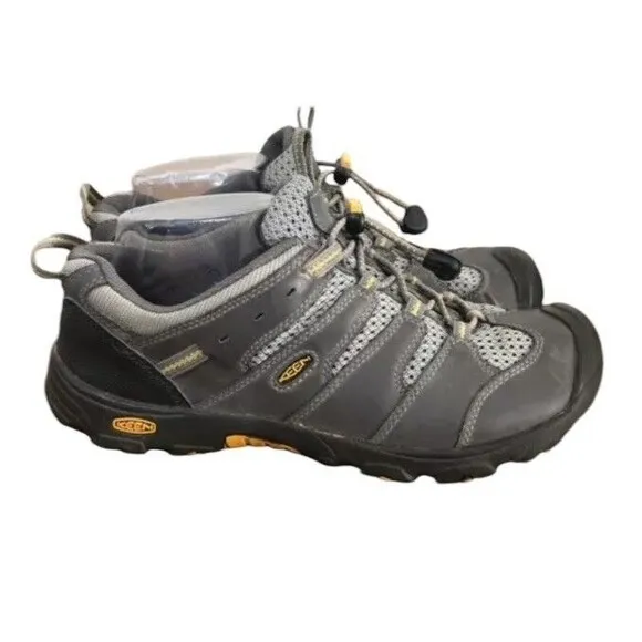 Keen Koven 1011908 Hiking Boots Men's US 6 Gray Leather Steel Toe Lace-Up Shoes