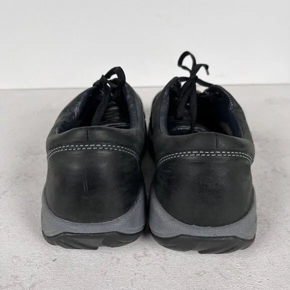 Keen Leather Lace Up Shoes Presidio Womens Black Hiking Sneaker Sz 10