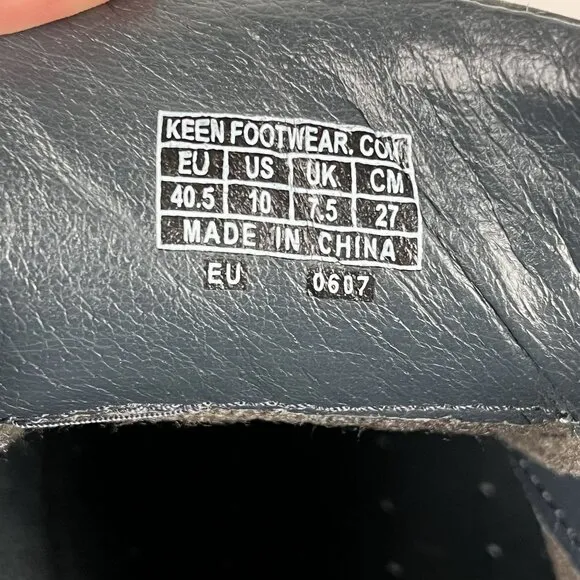 Keen Leather Lace Up Shoes Presidio Womens Black Hiking Sneaker Sz 10