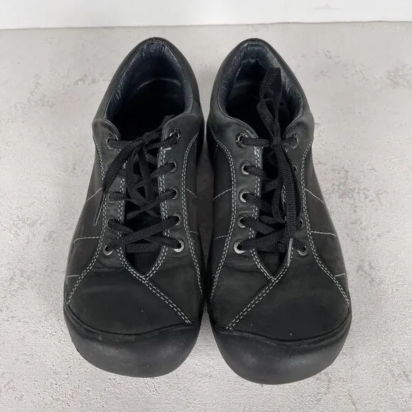 Keen Leather Lace Up Shoes Presidio Womens Black Hiking Sneaker Sz 10