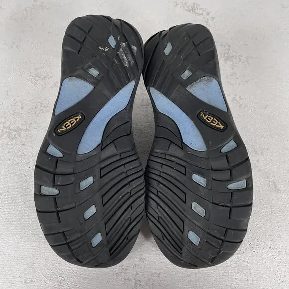 Keen Leather Lace Up Shoes Presidio Womens Black Hiking Sneaker Sz 10