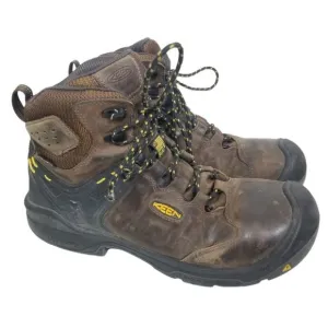 Keen Mens 11.5D Brown Leather Steel Toe Work Boots