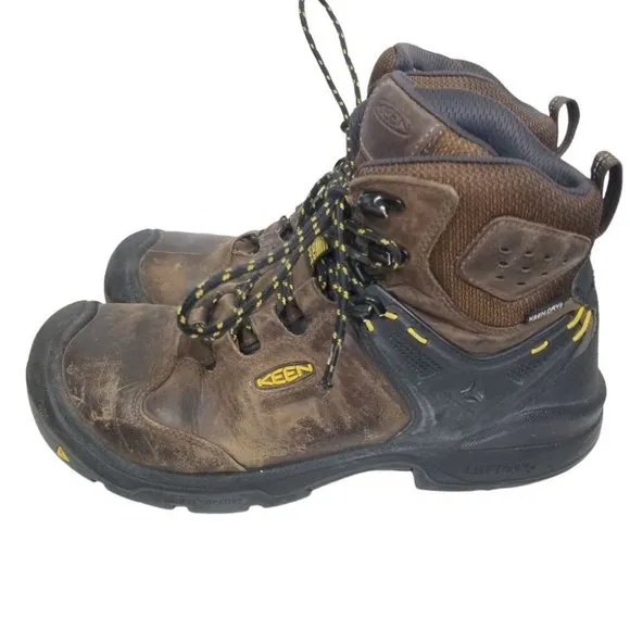 Keen Mens 11.5D Brown Leather Steel Toe Work Boots
