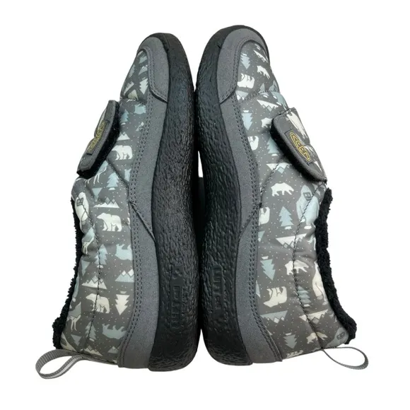 Keen NEW Howser Low Wrap Yeti Size Youth 4 Grey Star/White Puffer Quilted Shoes