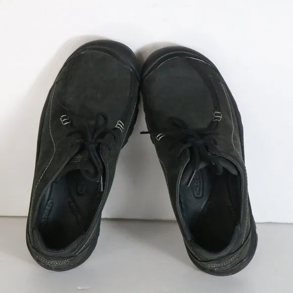 Keen Portsmouth Hiking Oxford Shoes Mens 10.5 Charcoal Nubuck Leather Lace Up