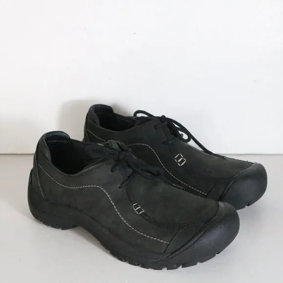 Keen Portsmouth Hiking Oxford Shoes Mens 10.5 Charcoal Nubuck Leather Lace Up
