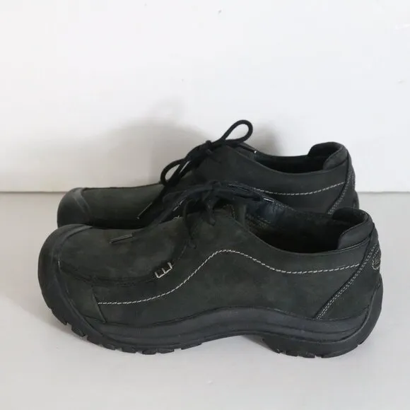Keen Portsmouth Hiking Oxford Shoes Mens 10.5 Charcoal Nubuck Leather Lace Up