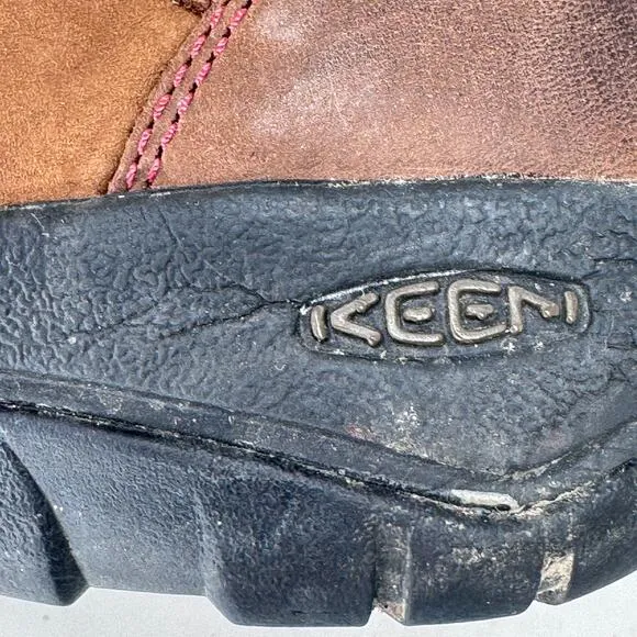 Keen Presidio Hiking Shoes Womens US 10 Brown Upper Suede Rubber Sole 5322-WLNT