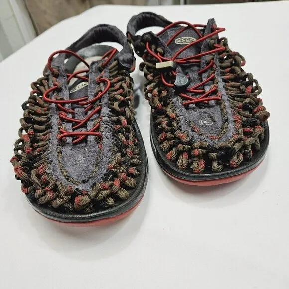 Keen Uneek Men’s 9.5 Sandals Strappy 2 Cord Fisherman Fishing Hiking Water Shoes