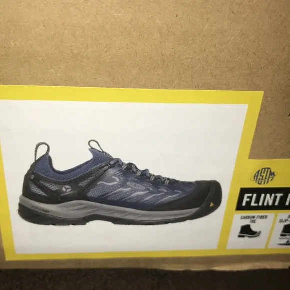 Keen Utility Footwear Women’s 9.5 Flint II Sport Dark Blue &amp; Black Work Shoes