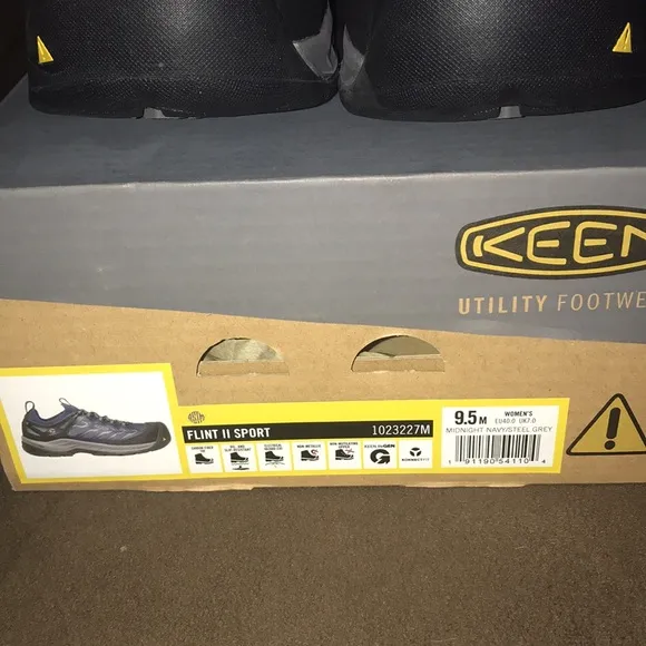 Keen Utility Footwear Women’s 9.5 Flint II Sport Dark Blue &amp; Black Work Shoes