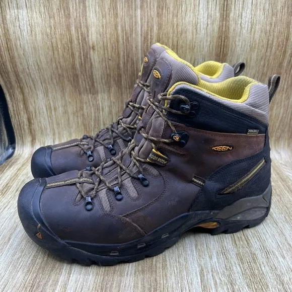 Keen Utility Pittsburgh Men's Size 15 Brown Leather Work Hiking Boots Shoes