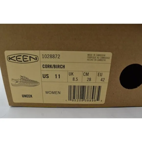 Keen Womens Size 11 Uneek Cork Birch Sport Sandals Shoes