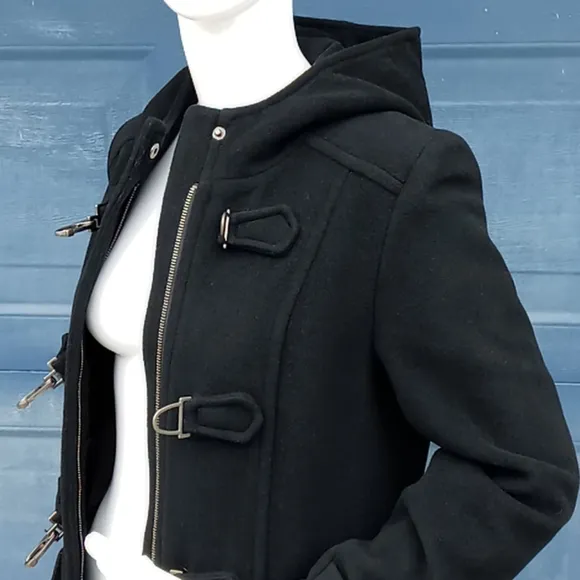 Kenneth Cole Reaction toggle closure Hooded Coat