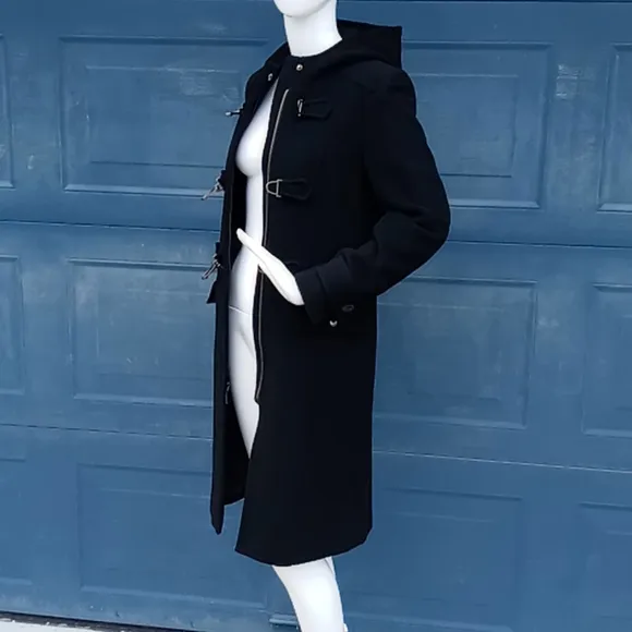 Kenneth Cole Reaction toggle closure Hooded Coat