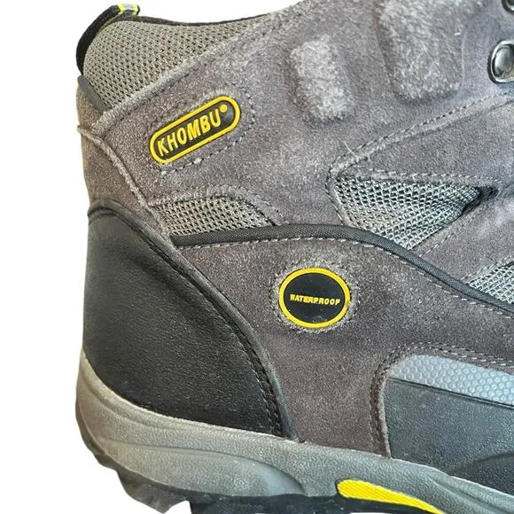 KHOMBU Flume 2 Gray Leather Outdoor Hiking Boots Men’s Size 11