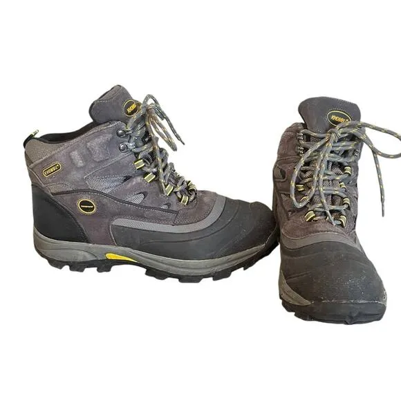 KHOMBU Flume 2 Gray Leather Outdoor Hiking Boots Men’s Size 11