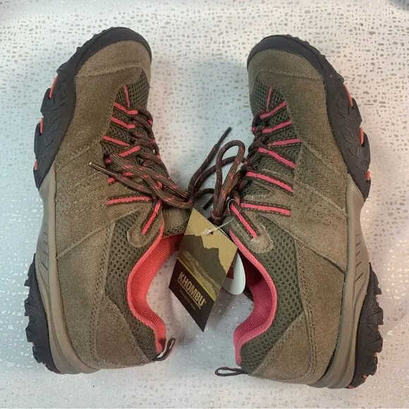 Khombu Maura Sneakers Hiking Trail Walking Shoes Brown Pinehurst Size 7.5 M