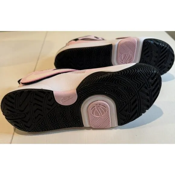 Kids Nike Team Hustle Sneakers Shoes Light Pink Black Size 2 brand New! Slip On