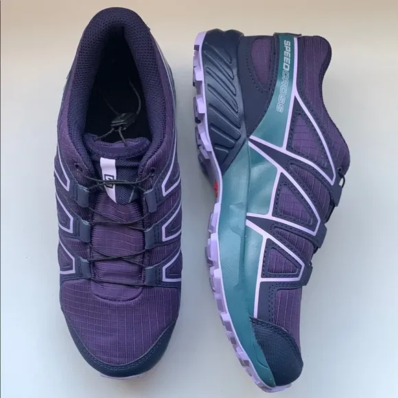 Kids Salomon Purple Trail Hiking Shoes Size 6