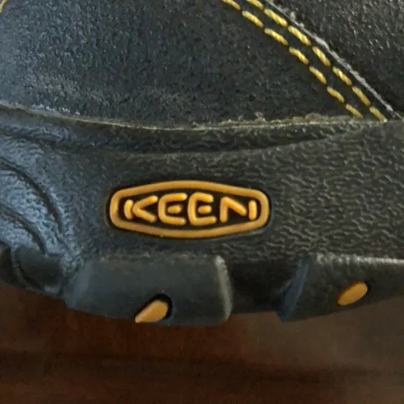 Kids size 12 gray and blue keen hiking shoes