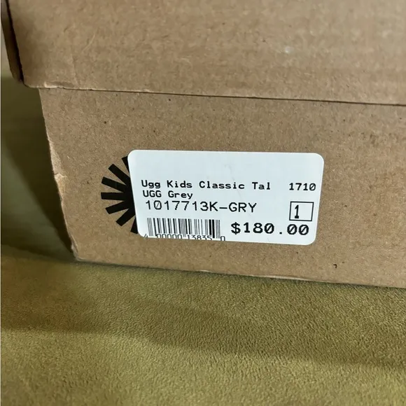Kids UGG classic tall grey boots size 1 brand new