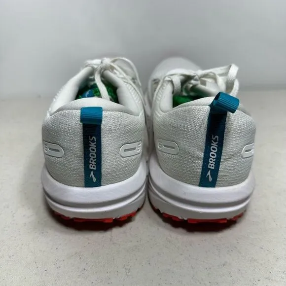Kids' White Sneakers with Multicolor Stripes