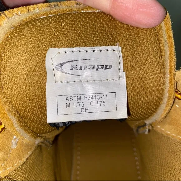 Knapp Men's Heavy Duty Oil Resistant Steel Toe Work Boots Tan Size US 8.5W KN161