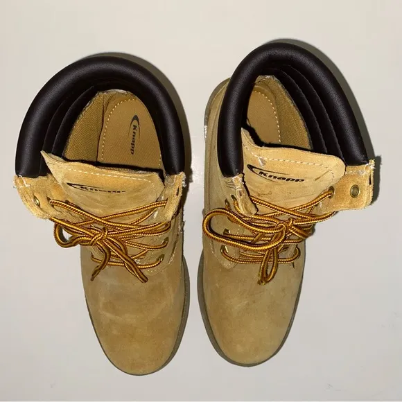 Knapp Men's Heavy Duty Oil Resistant Steel Toe Work Boots Tan Size US 8.5W KN161